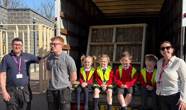 StGregwoodwork - ready to take delivery of the new playground furniture