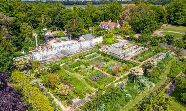Walled garden in Quex Park at the Powell-Cotton Museum by Hedley Basford