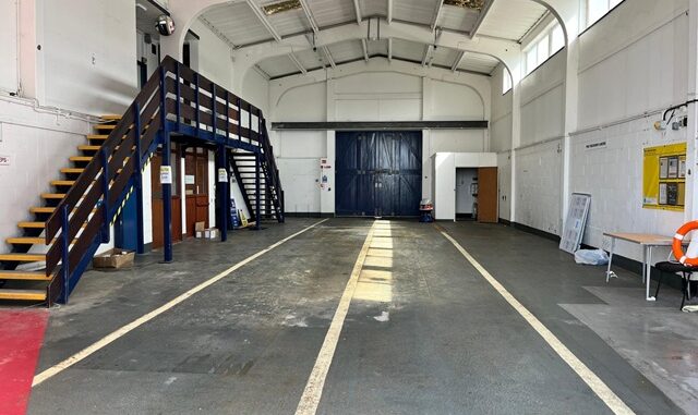 The empty boat hall priior to demolition (RNLI Margate)