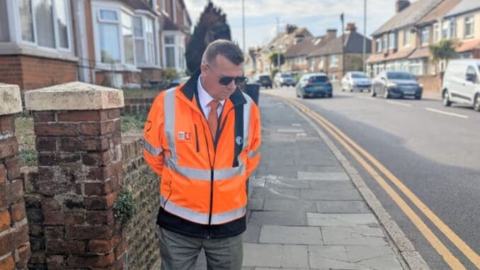 Peter-Osborne-surveying-state-of-Ramsgate-Road-Margate-1